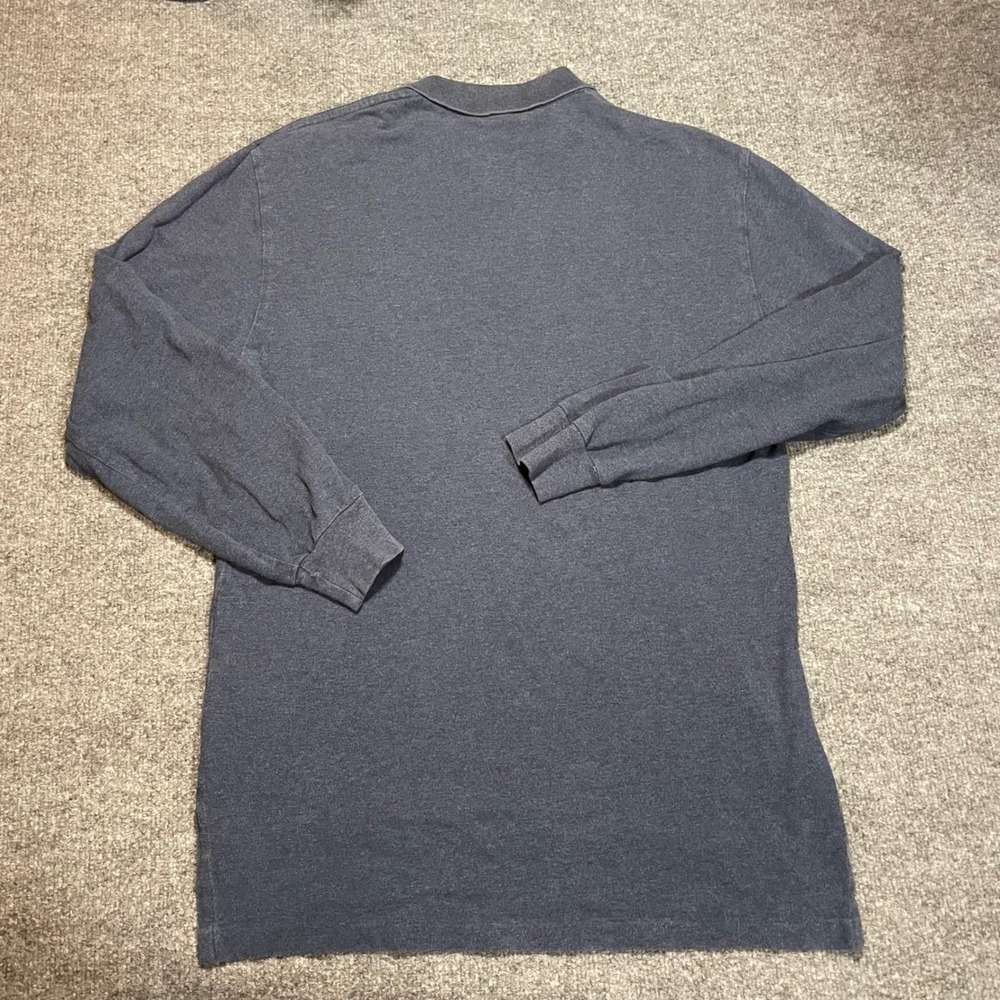 Ralph Lauren Long Sleeve Polo Shirt Men's Medium Blue Pony Logo Preppy Heritage - Picture 3 of 8